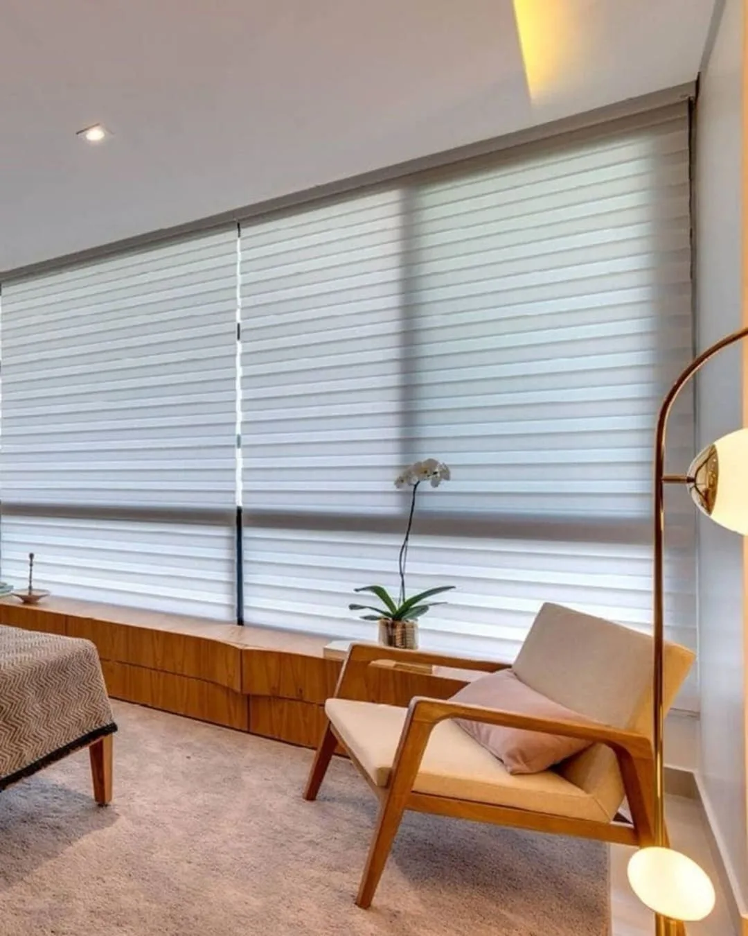 Persiana double vision em quarto